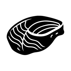 fish fillet icon, fish fillet silhouette vector illustration-simple silhouette illustration of fish fillet, perfect for fish fillet logos and icons