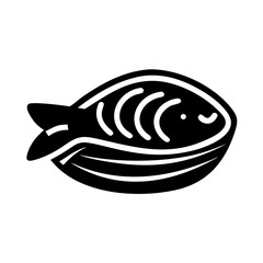 fish fillet icon, fish fillet silhouette vector illustration-simple silhouette illustration of fish fillet, perfect for fish fillet logos and icons