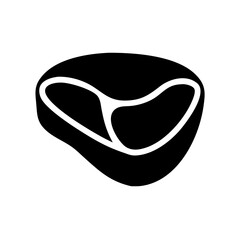 steak icon, steak silhouette vector illustration-simple silhouette illustration of steak, perfect for steak logos and icons