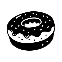 bagel with cream cheese icon, bagel with cream cheese silhouette vector illustration-simple silhouette illustration of bagel with cream cheese, perfect for bagel with cream cheese logos and icons