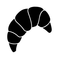 croissant icon, croissant silhouette vector illustration-simple silhouette illustration of croissant, perfect for croissant logos and icons