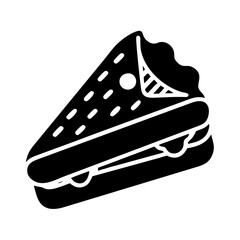 grilled cheese icon, grilled cheese silhouette vector illustration-simple silhouette illustration of grilled cheese, perfect for grilled cheese logos and icons