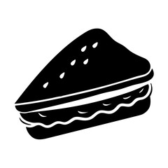 sandwich icon, sandwich silhouette vector illustration-simple silhouette illustration of sandwich, perfect for sandwich logos and icons