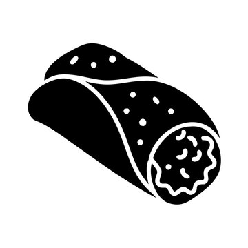 recommend clip art: burrito icon, burrito silhouette vector illustration-simple silhouette illustration of burrito, perfect for burrito logos and icons