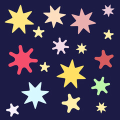 Background with stars. Vector illustration.