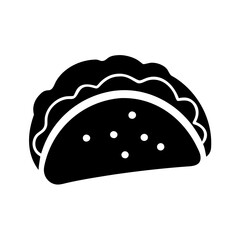 tacos icon, tacos silhouette vector illustration-simple silhouette illustration of tacos, perfect for tacos logos and icons