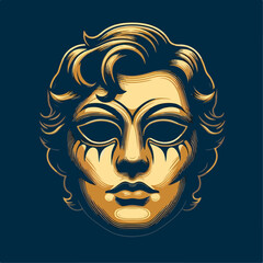 vector illustration of a mask