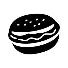 hamburger icon, hamburger silhouette vector illustration-simple silhouette illustration of hamburger, perfect for hamburger logos and icons