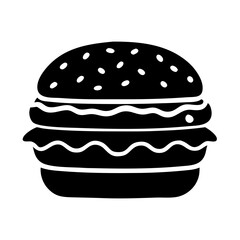hamburger icon, hamburger silhouette vector illustration-simple silhouette illustration of hamburger, perfect for hamburger logos and icons