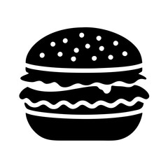 hamburger icon, hamburger silhouette vector illustration-simple silhouette illustration of hamburger, perfect for hamburger logos and icons