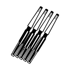 pen refills icon, pen refills silhouette vector illustration-simple silhouette illustration of pen refills, perfect for pen refills logos and icons