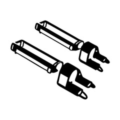 cable management clips icon, cable management clips silhouette vector illustration-simple silhouette illustration of cable management clips, perfect for cable management clips logos and icons