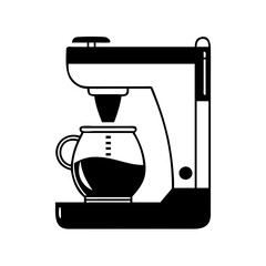 coffee maker icon, coffee maker silhouette vector illustration-simple silhouette illustration of coffee maker, perfect for coffee maker logos and icons