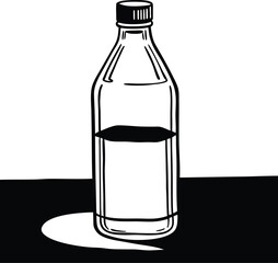 bottle of water vector