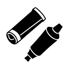 dry erase markers icon, dry erase markers silhouette vector illustration-simple silhouette illustration of dry erase markers, perfect for dry erase markers logos and icons