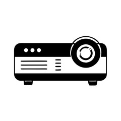 projector icon, projector silhouette vector illustration-simple silhouette illustration of projector, perfect for projector logos and icons