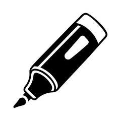 highlighter icon, highlighter silhouette vector illustration-simple silhouette illustration of highlighter, perfect for highlighter logos and icons