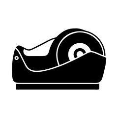 tape dispenser icon, tape dispenser silhouette vector illustration-simple silhouette illustration of tape dispenser, perfect for tape dispenser logos and icons