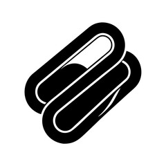 paper clips icon, paper clips silhouette vector illustration-simple silhouette illustration of paper clips, perfect for paper clips logos and icons
