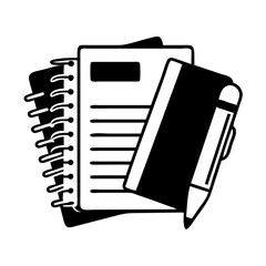 notebooks icon, notebooks silhouette vector illustration-simple silhouette illustration of notebooks, perfect for notebooks logos and icons