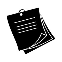 sticky notes icon, sticky notes silhouette vector illustration-simple silhouette illustration of sticky notes, perfect for sticky notes logos and icons