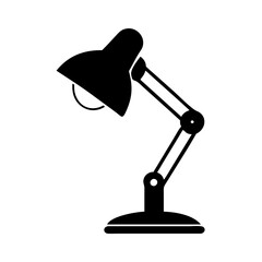 desk lamp icon, desk lamp silhouette vector illustration-simple silhouette illustration of desk lamp, perfect for desk lamp logos and icons