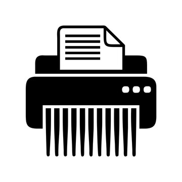 recommend clip art: paper shredder icon, paper shredder silhouette vector illustration-simple silhouette illustration of paper shredder, perfect for paper shredder logos and icons