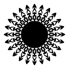 Geometric Form Presented As A Black Outline
