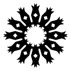Geometric Shape In Black Outline
