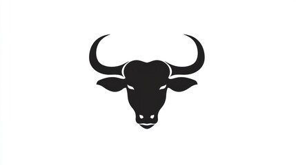Bull Silhouette Vector Graphic