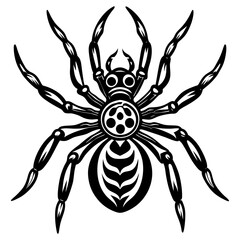 Download Spider Silhouette Vector Art And Illustration Eps File For Design.