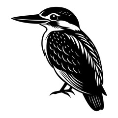 Download Kingfisher  Silhouette Vector Art And Illustration Eps File For Design.