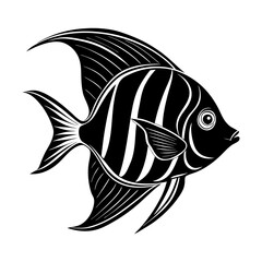 Download Angelfish Silhouette Vector Art And Illustration Eps File For Design.