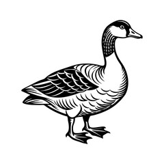 Fototapeta premium Download Goose Silhouette Vector Art And Illustration Eps File For Design.