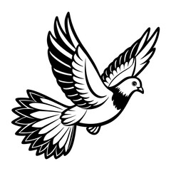 Download Pigeon Flying  Vector Illustration Eps File For Design.