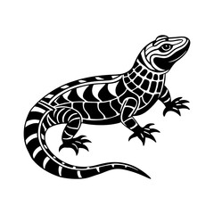 Download Gold Tegu Vector Silhouette Illustration Eps File For Design.