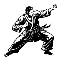 Download Aikido Athlete Vector Silhouette Illustration Eps File For Design.