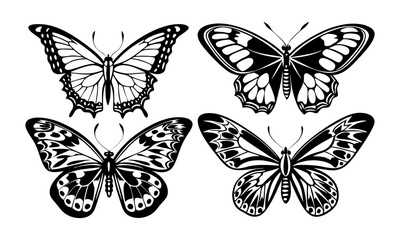 Download Different Butterflies Set Vector Illustration Eps File For Design.