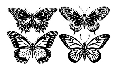 Download Different Butterflies Set Vector Illustration Eps File For Design.