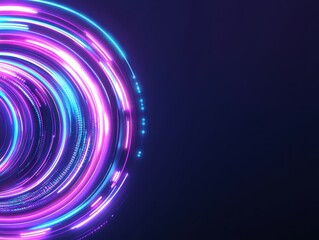 Abstract glowing concentric circles