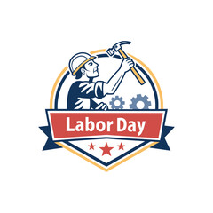 labor day logo vector 