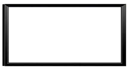 Obraz premium Black Frame Blank Template: A minimalist and versatile black frame template ready for your creative design projects. Use this clean frame as a blank canvas for invitations, posters, certificates.