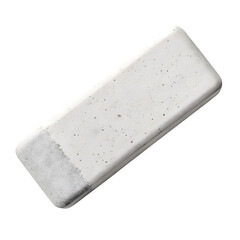White eraser  school supplies isolated on transparent background