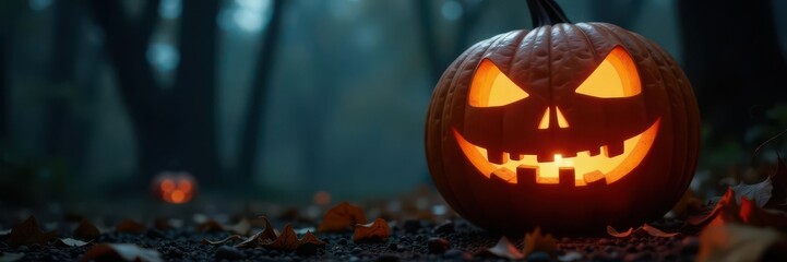 Spooky skeleton costume, grinning jack-o'-lantern, dark, wizard, monster