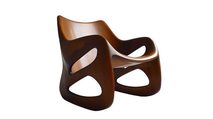 Modern sculptural chair design showcasing unique curves and contours, set against a minimalist background for interior decor