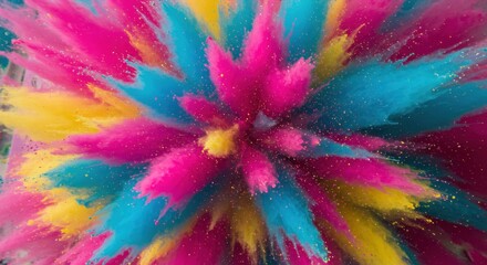 Vibrant Color Powder Explosion