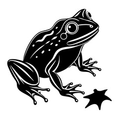 Download Wood Frog And Silhouette  Vector Illustration  Svg File For Design.