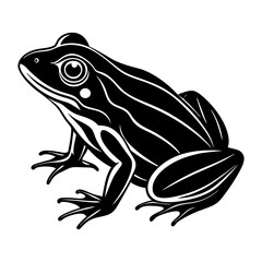 Download Wood Frog And Silhouette  Vector Illustration  Svg File For Design.