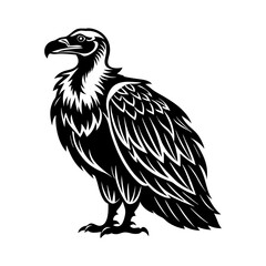 Obraz premium Download Vulture Silhouette Vector Illustration White Background Svg File For Design.