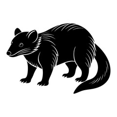 Download Binturong Silhouette  Vector Illustration White Background Svg File For Design.